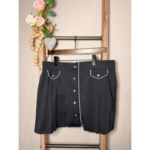 Penguin Black White Stitching Mini Golf Skort‎ Size X Large